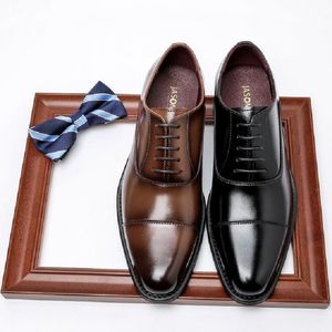 Handgemaakte handgemaakte Oxford Dress Shoe Men Echte lederen pak schoenen Schoenen Schoenen Bruiloft Formele Italiaanse schoenen Hot DA36