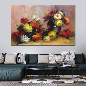Hoge kwaliteit handgemaakte Pierre Auguste Renoir schilderij boeketten van bloemen moderne canvas artwork muur decor