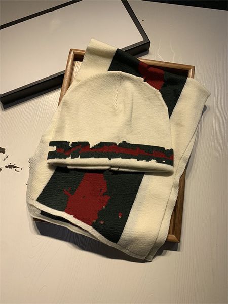 Conjunto de bufanda y sombrero de alta calidad para hombres y mujeres, bufandas de lana de invierno, 2 piezas, diseño de traje, chal, gorro, gorros, sombreros 2022TT67