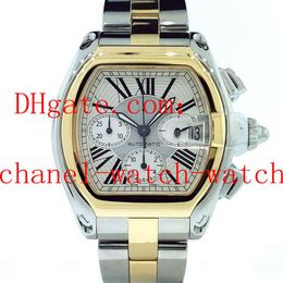Haute qualité haute qualité XL W62027Z1 montre pour hommes date or jaune 18 carats et acier chronographe mouvement à quartz montres pour hommes 225v