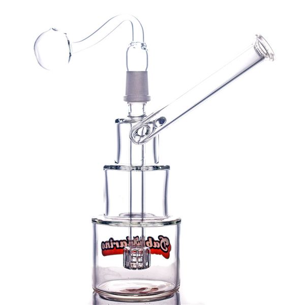 haute qualité Hitman Glass Bongs Classic Brilliance Cake forme Dab Rigs matrice Birdcage perc narguilé chicha avec tuyau de brûleur à mazout en verre de 14 mm