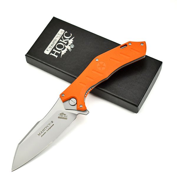 Cuchillo plegable abatible HOCK de alta calidad, hoja de acero D2, mango G10, Cuchillos plegables táctico EDC para acampar al aire libre