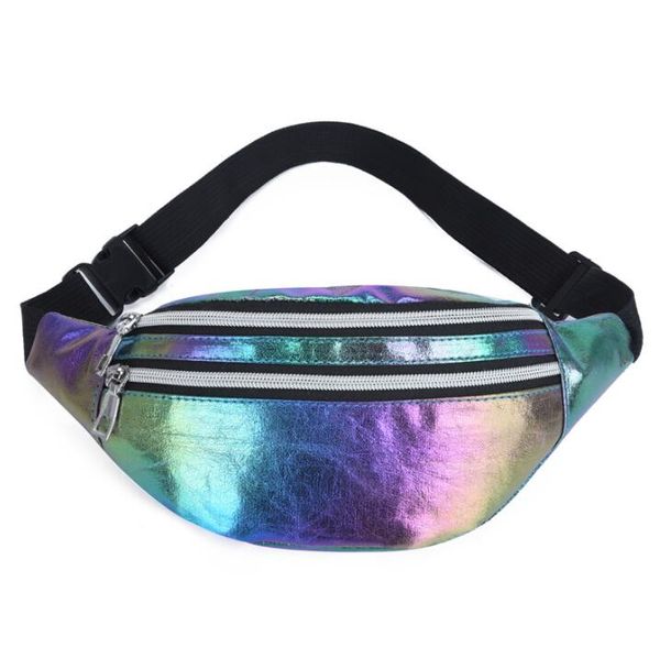 Haute qualité Holographique Fanny Pack Hologramme Taille Sac Laser PU Plage Voyage Banane Hanche Bum packs Ceintures Femmes Ceinture Sac Filles sport poitrine sacs