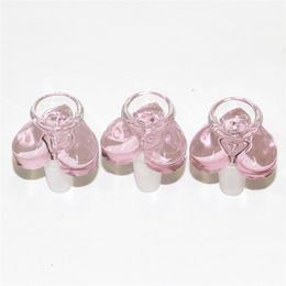 Hoge Kwaliteit Hookah Glas Droog Kruid Bowl Pink Heart Shape Rookkommen voor Glas Bong Water Pijp Olie Rig Ash Cacthers