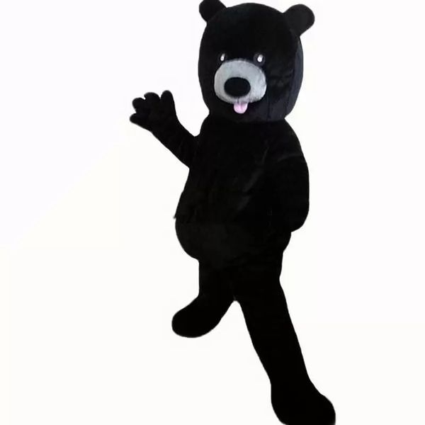 La mascota del oso negro caliente de alta calidad se disfraza del personaje de dibujos animados para adultos Sz