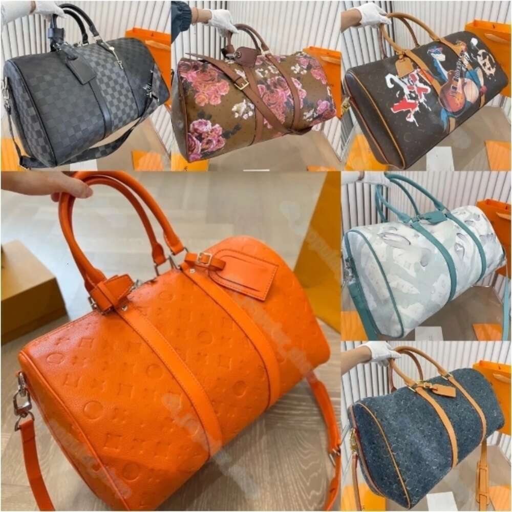 Högkvalitativ het designer Duffle Bag Men Kvinnor Fashion Travel Big Capacity Zipper Shoulder Crossbody Travel Bag 33