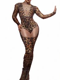 Haute qualité Hot Pred Diamd Leopard Print Combinaison élastique 2024 New Fi Custom Vêtements pour femmes O7Mq #