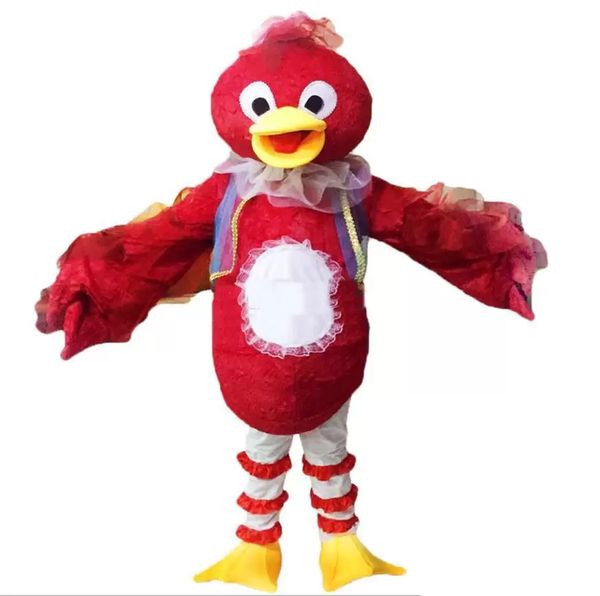 Costumes de mascotte d'oiseau rouge chaud de haute qualité Déguisements Photo réelle