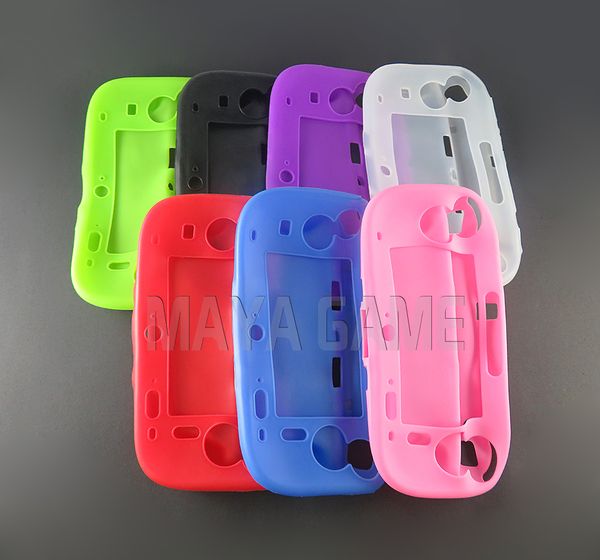 Vente chaude de haute qualité Case de peau de silicone molle multi-couleurs pour le contrôleur Wii U Wiiu