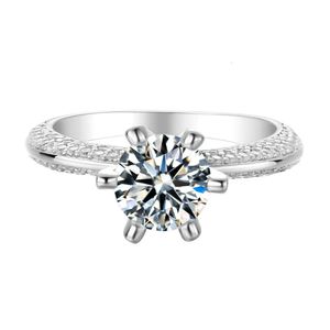 Haute qualité vente chaude demi-mur Jiangshan super grand oeuf de colombe diamant bague de demande de mariage en argent sterling S925 bague en pierre Mosang femme saint valentin