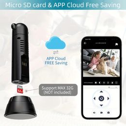 Surveillance de la sécurité domestique de haute qualité Caméra sans fil Caméra de sport HD WiFi Mini caméra WiFi Caméra IP Smart Home Security Night Vision Intérieur sans fil