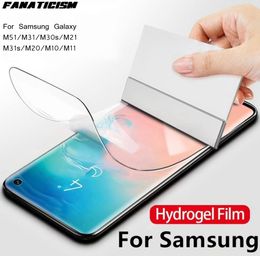 Hoge kwaliteit hydrogel filmscherm beschermer voor Samsung Galaxy M51 M31 M30 M21 M31S M20 M10 M11 Clear Full Cover TPU Guard2894926