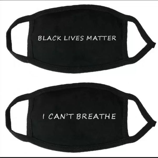 Haute qualité Je ne peux pas respirer Masques visage Masques lavables en coton Black Lives Matter Masques Masque de créateur de mode pour adultes FY9126