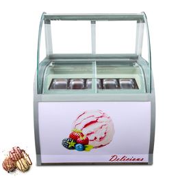 Machine de stockage de crème glacée de haute qualité, 8 barils/10 boîtes, vitrine de crème glacée, congélateur, vitrine de glaces, 260W