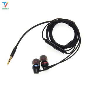 Écouteurs intra-auriculaires filaires de haute qualité, 3.5mm, Extra basses, en métal, avec micro, contrôle du Volume, pour téléphone portable Android, 50 pièces/lot