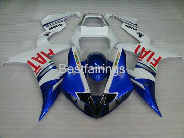 Kit de carénage de moulage par injection de haute qualité pour YAMAHA R1 2002 2003 carénages bleu blanc YZF R1 02 03 VC36