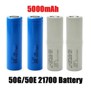 Hoge Kwaliteit INR21700 50G 50E 5000mAh 21700 Batterij 35A 3.7V Grijs Blauw Afvoer Oplaadbare Lithium Batterijen Mobiele voor Samsung VS 30T 40T