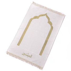 Hoge kwaliteit Islamitische Moslimgebed Mat Salat Musallah Gebed Rug Tapis Tapijt Tapete Banheiro Islamic Bid Mat Chenille Stof 70 * 110cm