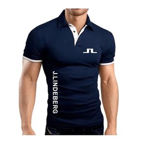 Haute qualité J Lindeberg Golf Polo marque classique hommes chemise décontracté solide à manches courtes coton polos 220705