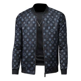 Chaqueta de alta calidad gran diseñador cuello redondo puntos clásicos prendas de vestir exteriores para hombre abrigo ropa de talla grande 4XL 5XL