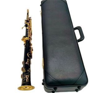 Saxophone Soprano noir de haute qualité de marque japonaise YSS 82Z, instrument de musique professionnel, Sax droit B plat avec étui en cuir, accessoire