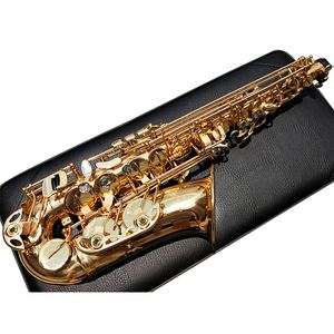 Saxfón de marca japonesa de alta calidad Alto Saxofón A-992 Instrumento Músico E-Flat Performance de grado profesional con boquilla de caja