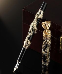 Fountain de haute qualité Jinhao Metal Pen Golden Silver Eye King Snake Relief School Office Office Gifts PAPEERY7285313