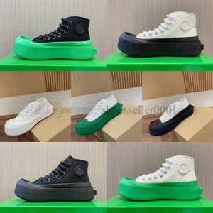 Hohe Qualität Jumbo Casual Schuhe Sneaker Männer Frauen High Top Low Lace Up Sneakers Optik Schwarz Weiß Grün Plattform Canvas Schuh Obermaterial Dicke Gummi Outsol M8Qd #