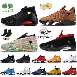 Haute Qualité Jumpman 14 Hommes Chaussures De Basketball LAST SHOT Archaeo Brown Aleali May Fortune Gym Rouge À Lèvres 14s Hommes Baskets Université Go OG chaussures de créateurs