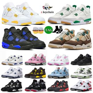 Jumpman 4 Chaussures de basket-ball de haute qualité Black Cat 4s Militaire Bleu Pin Vert Ciment Rouge Thunder Blanc Oreo Jordans UNC Bred Sail Off Hommes Femmes OG Baskets