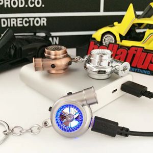 Porte-clés de haute qualité classique exquis Turbo porte-clés Spinner avec son et lumière LED Mini turbocompresseur porte-clés pour clés de voiture accessoires de décoration 231205 305