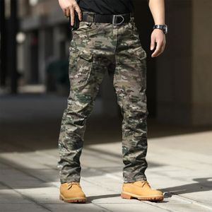 Khaki casual broek van hoge kwaliteit mannen Militaire tactische joggers camouflage laadbroek multi-pocket modes zwarte leger broek 240408