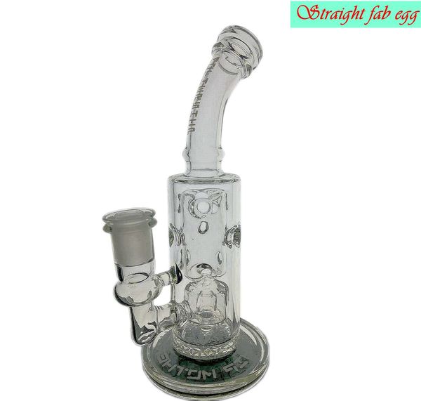 Haute qualité Klein droite fab oeuf verre bong matrice perc 14mm Joint fumer pipe à eau verre bong recycleur plates-formes pétrolières dab rig tuyaux en verre