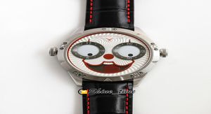 Konstantin Chaykin Joker White Diading Swiss Mouvement Swiss Mouvement Moon Phase HETS Watch en acier inoxydable Case de cuir WA8526419