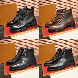 2023 Zapatos de diseñador Clásicos Hombres Botas Chelsea Zapatos de cuero Lujo Gao Bang Moda Suela de goma zapatos de cuero negro Chaussures Caja original tamaño 38-45