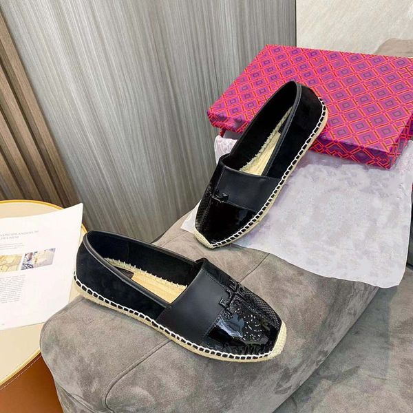 Zapatos casuales de marca de mujer de alta calidad Cuero de moda de diseñador con hebilla de taladro Zapatos de pescador Zapatos de conducción cómodos Tamaño plano 35-41 con caja