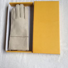 Guantes casuales de moda para mujer de alta calidad, guantes de lana térmicos de cuero para mujer en variedad de colores