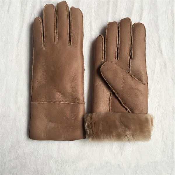 Guantes de cuero casuales de moda para mujer de alta calidad Guantes térmicos Guantes de lana para mujer en una variedad de colores 260T