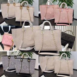 Hoogwaardige dames lederen schoudertas klassiek crossbody schapenvacht kaviaar patroon handtas crossbody portemonnee hobo avondtas