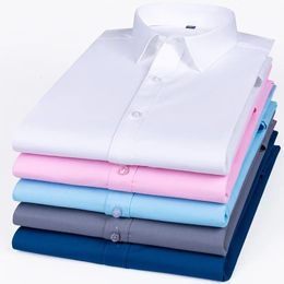 Haute qualité grande taille S-8XL hommes chemises habillées sociales à manches longues classique Slim Fit chemise formelle élégante pour chemisiers vêtements 240117