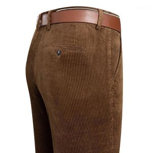 Hoge Kwaliteit Grote Maat Warm Warm Dikke Corduroy Broek Mens Casual Bruin Broek Zwarte Khaki Groen Blue Classic Men's