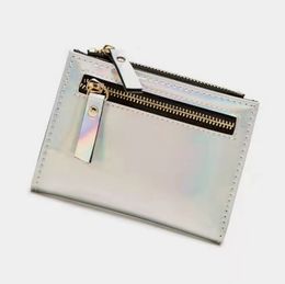 Laser fermeture éclair femmes designer portefeuilles dame style court mode décontracté pièce zéro carte sacs à main no180