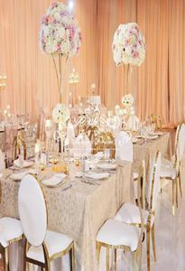 Hoogwaardige nieuwste hoge middenstukken Wedding tafel Centerpieces Decoratie Bloemstand Decoratieve gouden vazen voor huwelijk4578808