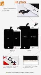 Tela LCD de alta qualidade para iPhone 6s Plus Display Touch Painéis Digitador Assembléia Boas substituições de reparo com DHL grátis UPS grátis