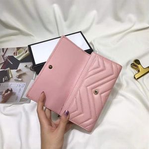 Hoogwaardige lederen vrouwen Designer Wallets Zipper Bag Brand Fashion Long Cluth Purse 3 Color met Box285D