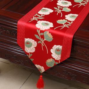 Haute Qualité Allonger Patchwork Jacquard Chemin De Table De Luxe Mode Simple Table Basse Tissu Table À Manger Tapis De Protection Coussinets 230x33 cm