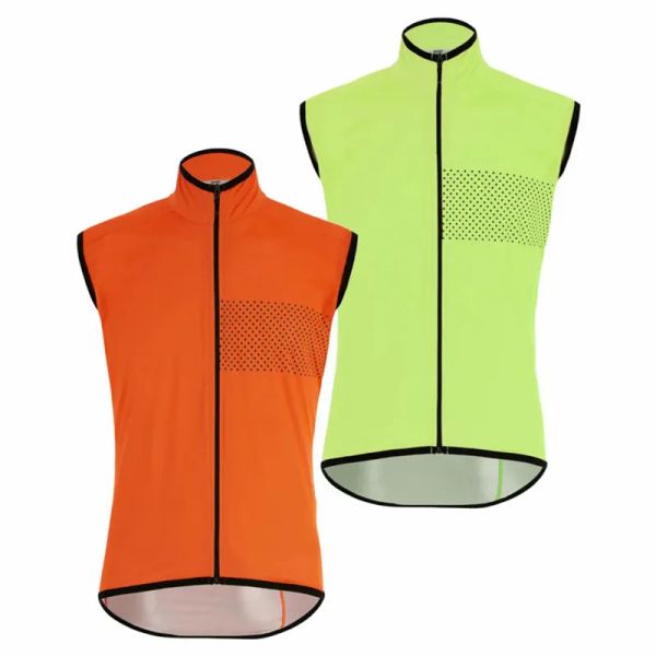 Gilet de vélo léger de haute qualité, Gilet de cyclisme imperméable pour hommes, veste coupe-vent sans manches, 3 poches arrière, vêtements d'extérieur pour vélo