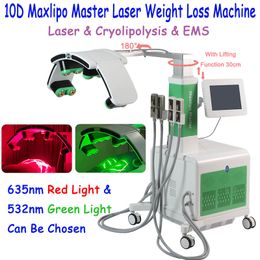 4 Emslim Cryo -platen 10D Maxlipo Master Laser Liposuction Machine Vet oplossen van cellulitisreductie Lichaam Slankapparatuur EMS NEO Elektrische spierstimulator