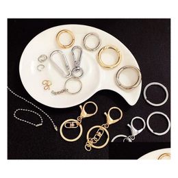 Crochets de fermoir à homard de haute qualité, accessoires de chaîne de porte-clés, matériaux de fabrication de bijoux en alliage or et argent, variété de chaînes Drop Deli Dhirr