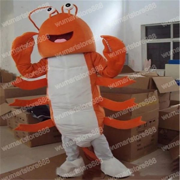 Costume de mascotte de homard de haute qualité, tenue unisexe de carnaval, taille adulte, fête d'anniversaire de noël, déguisement en plein air, accessoires promotionnels